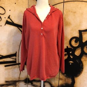 Eddie Bauer Hooded Linen Blend Top